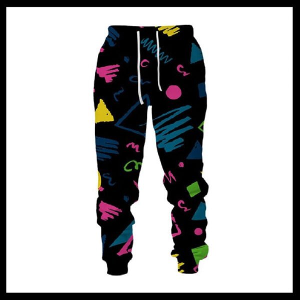 90s Style Graphic Sweat Pants